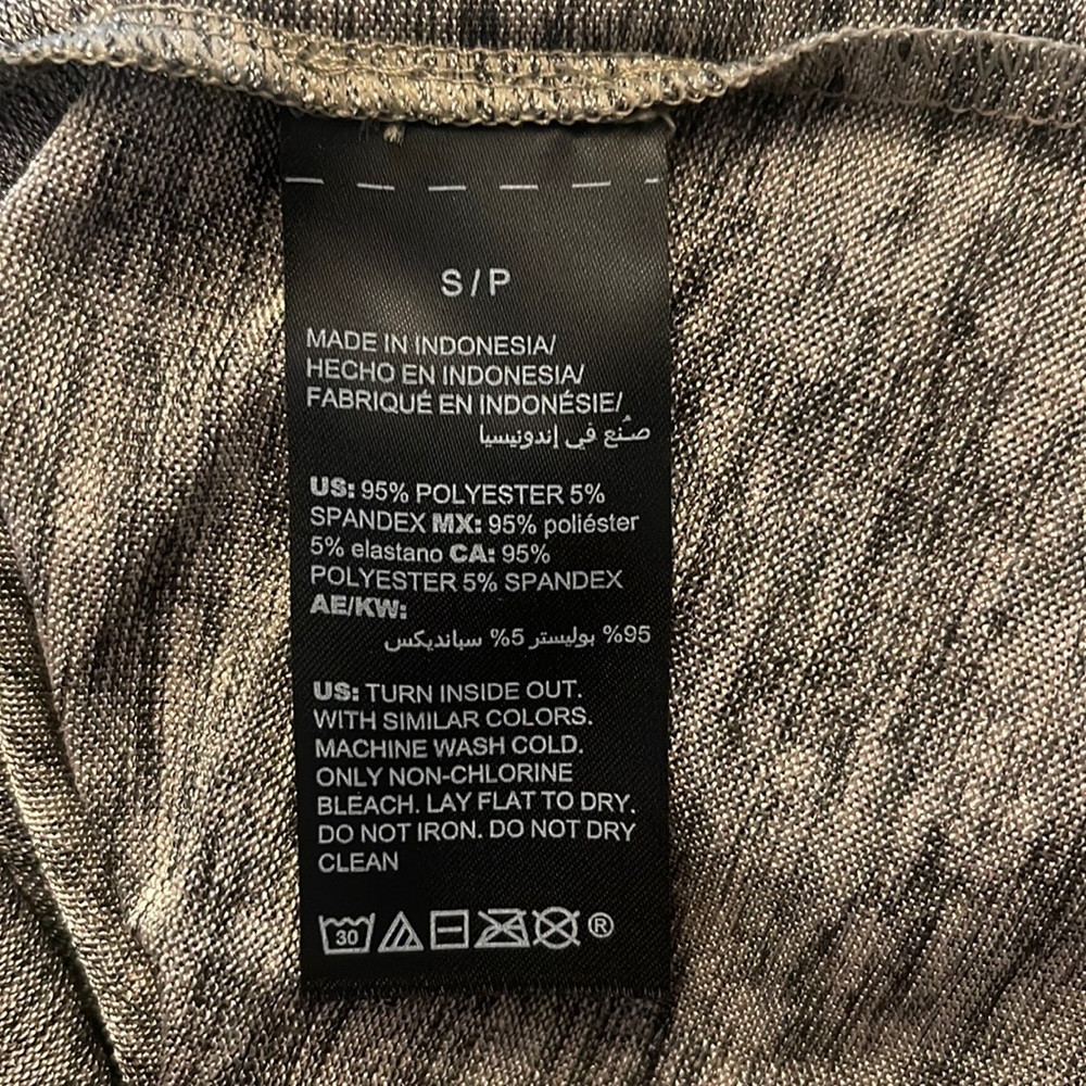 White House Black Market Gold / Taupe Zebra Print V-neck Top Size S